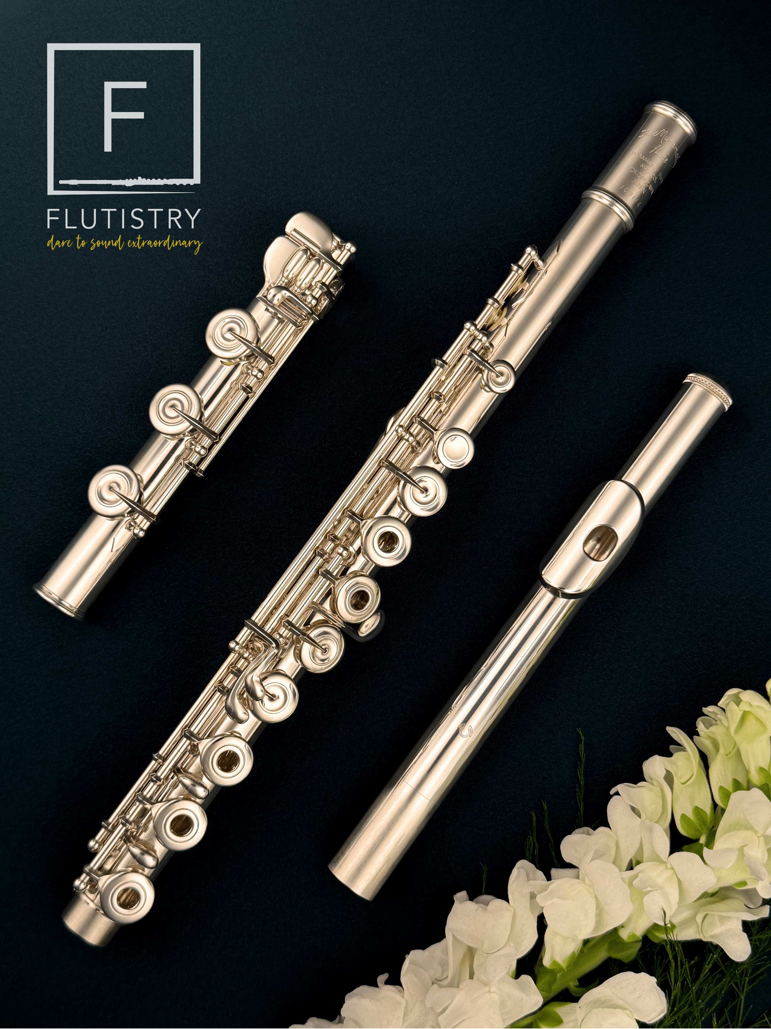 S177-J11-383 MURAMATSU FLUTE M-180 フルート 管楽器 現状品②