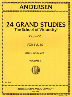 Andersen, J. - 24 Grand Studies, Op. 60: Vol I - FLUTISTRY BOSTON