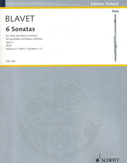 Blavet, M. - Six Sonatas, Op 2: Vol II - FLUTISTRY BOSTON