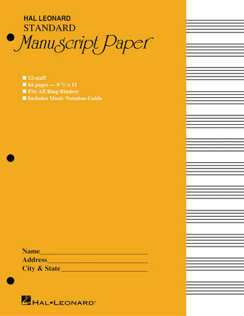 Manuscript Paper - 8.5 x 11