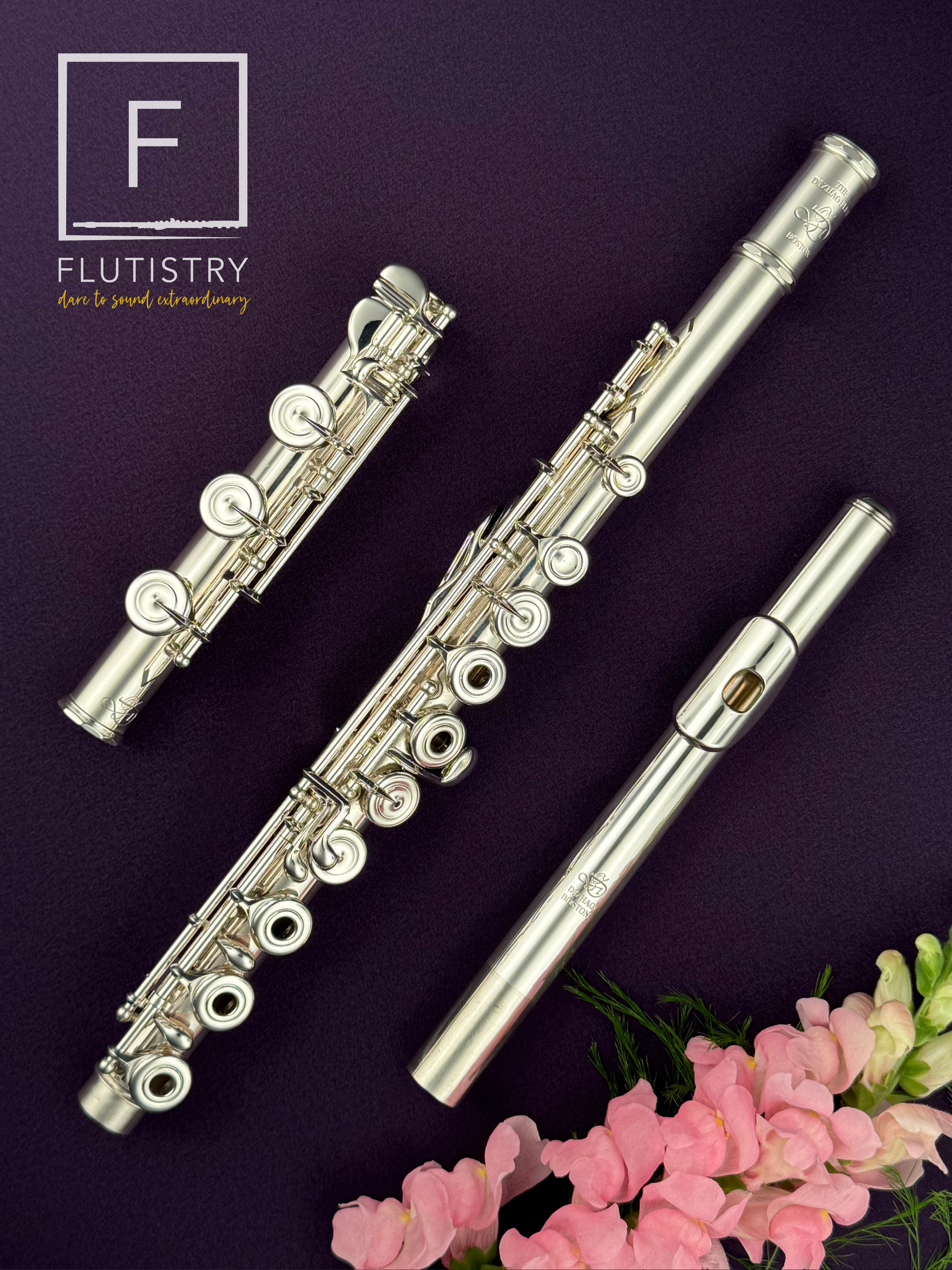Di Zhao Handmade Flute - D-S - Silver (Drawn) - B footjoint, Offset G, C# trill, Open hole