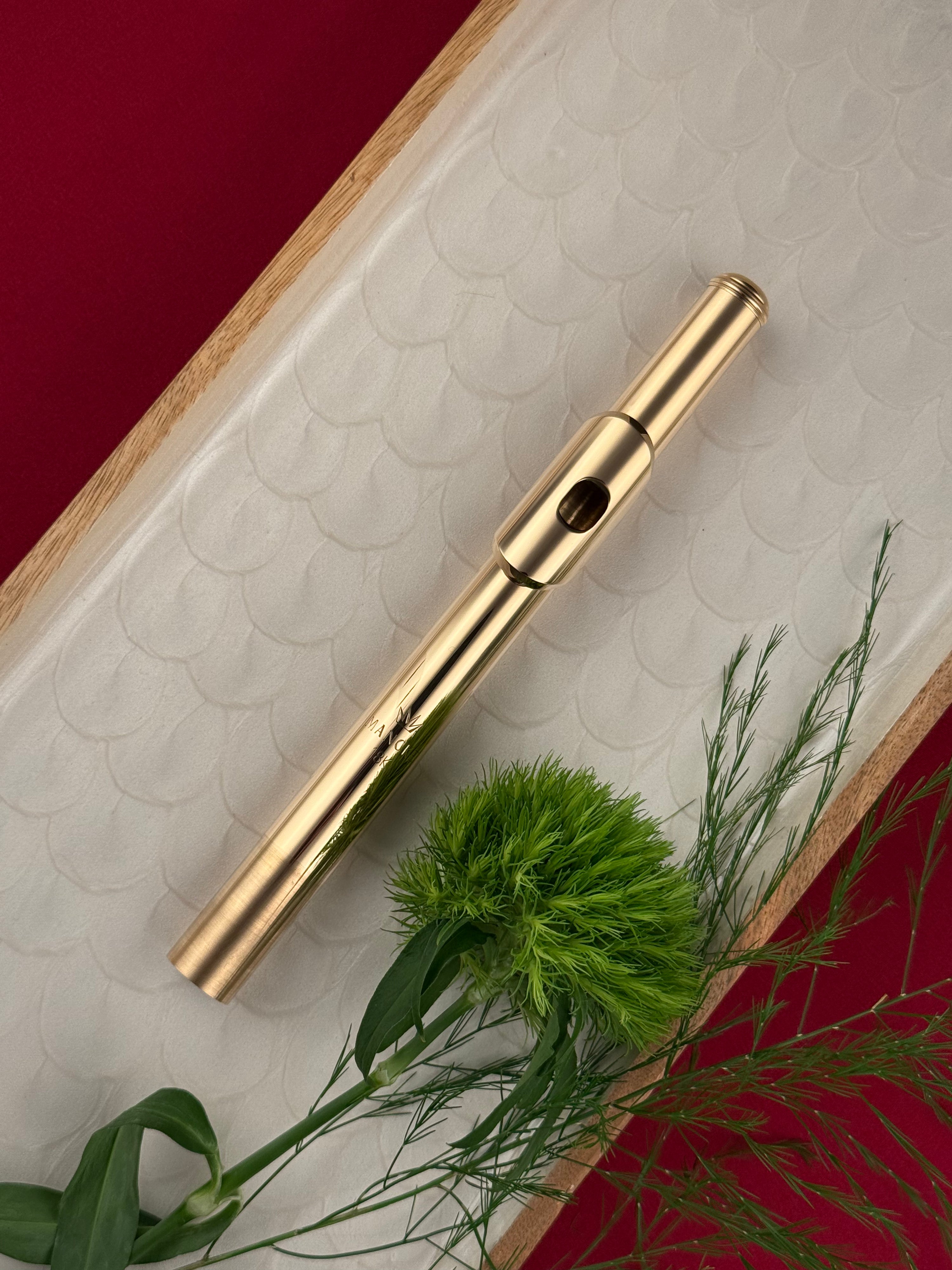 Mancke Flute Headjoint - 18K Gold, Platinum Riser
