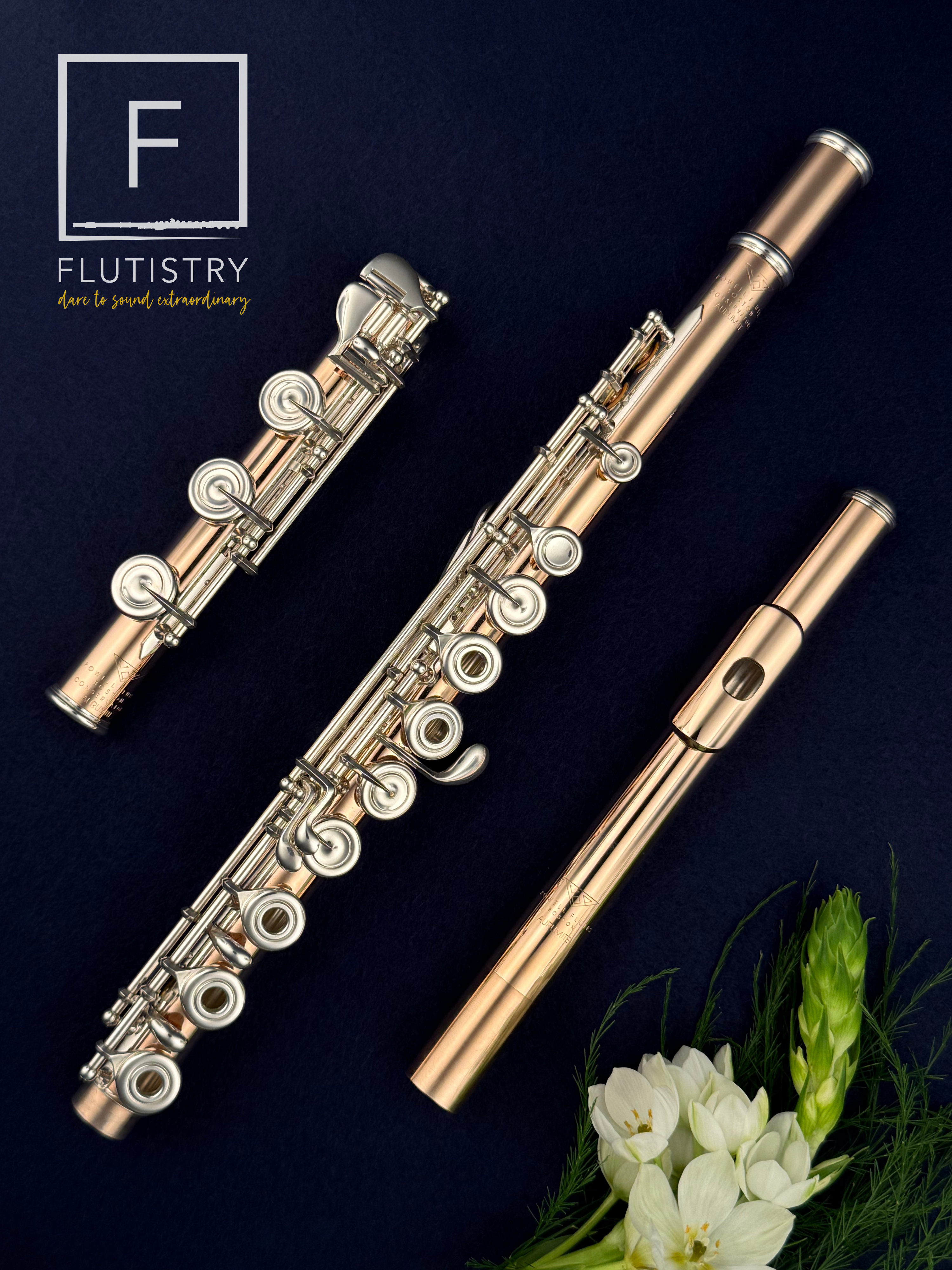 Powell Conservatory Flute - 9K Aurumite - B footjoint, Offset G, Split E, C# trill, Open hole