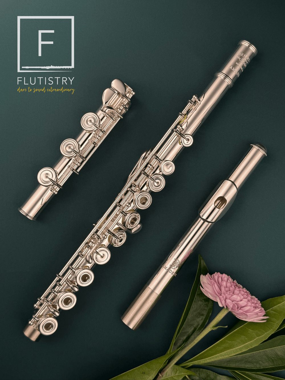 Amadeus Flute - AF580 - B footjoint, Offset G, Open hole - FLUTISTRY