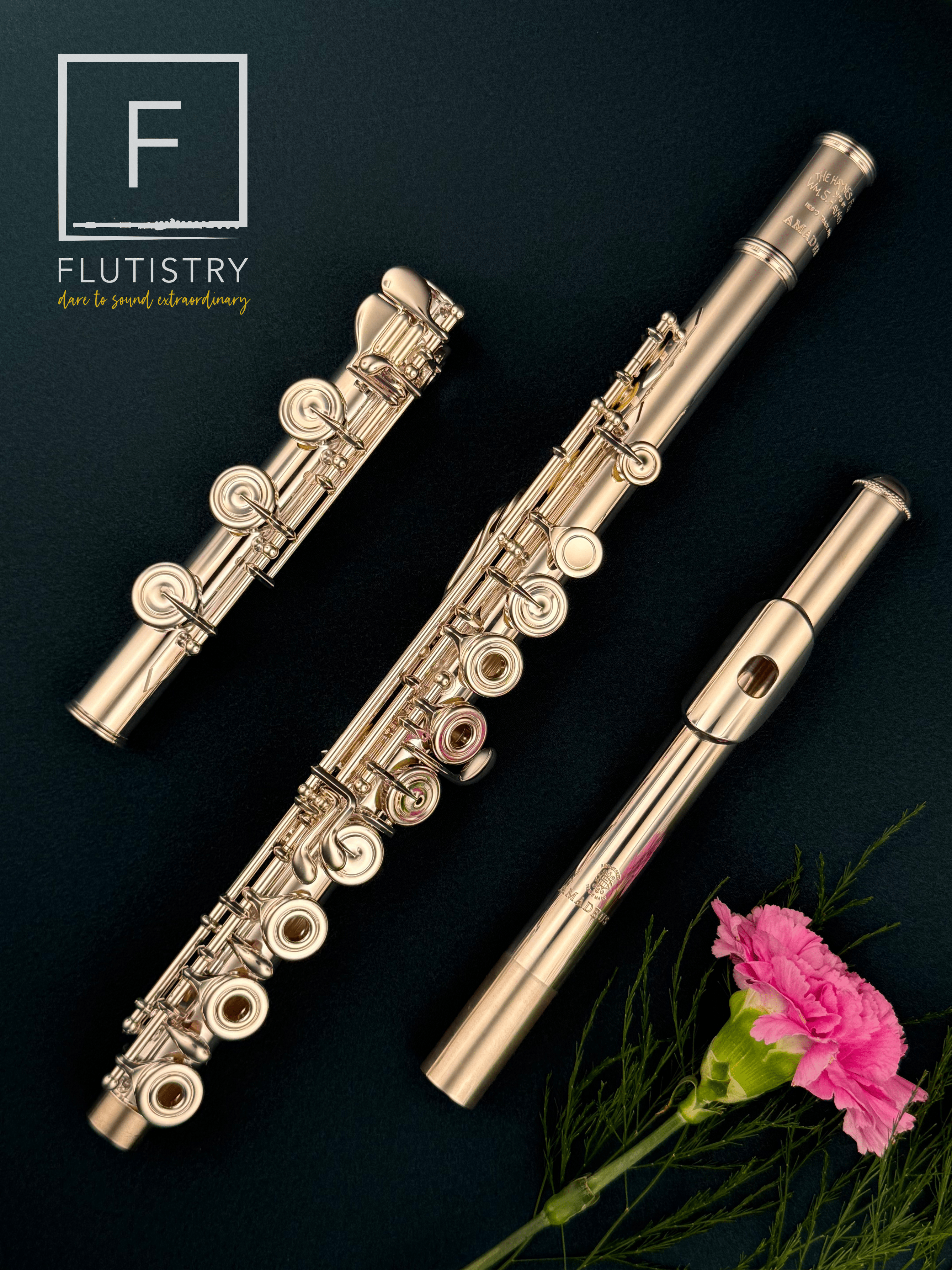 Amadeus Flute - AF680 - B footjoint, Offset G, C trill, Open hole - FLUTISTRY