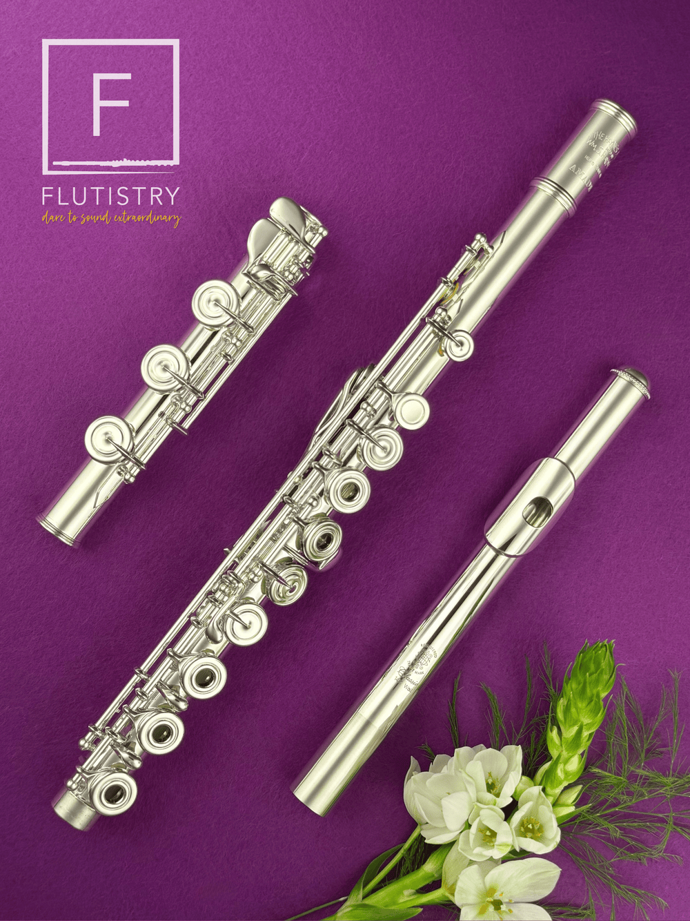 Amadeus Flute - AF780 - B footjoint, Offset G, C trill, Open hole - FLUTISTRY
