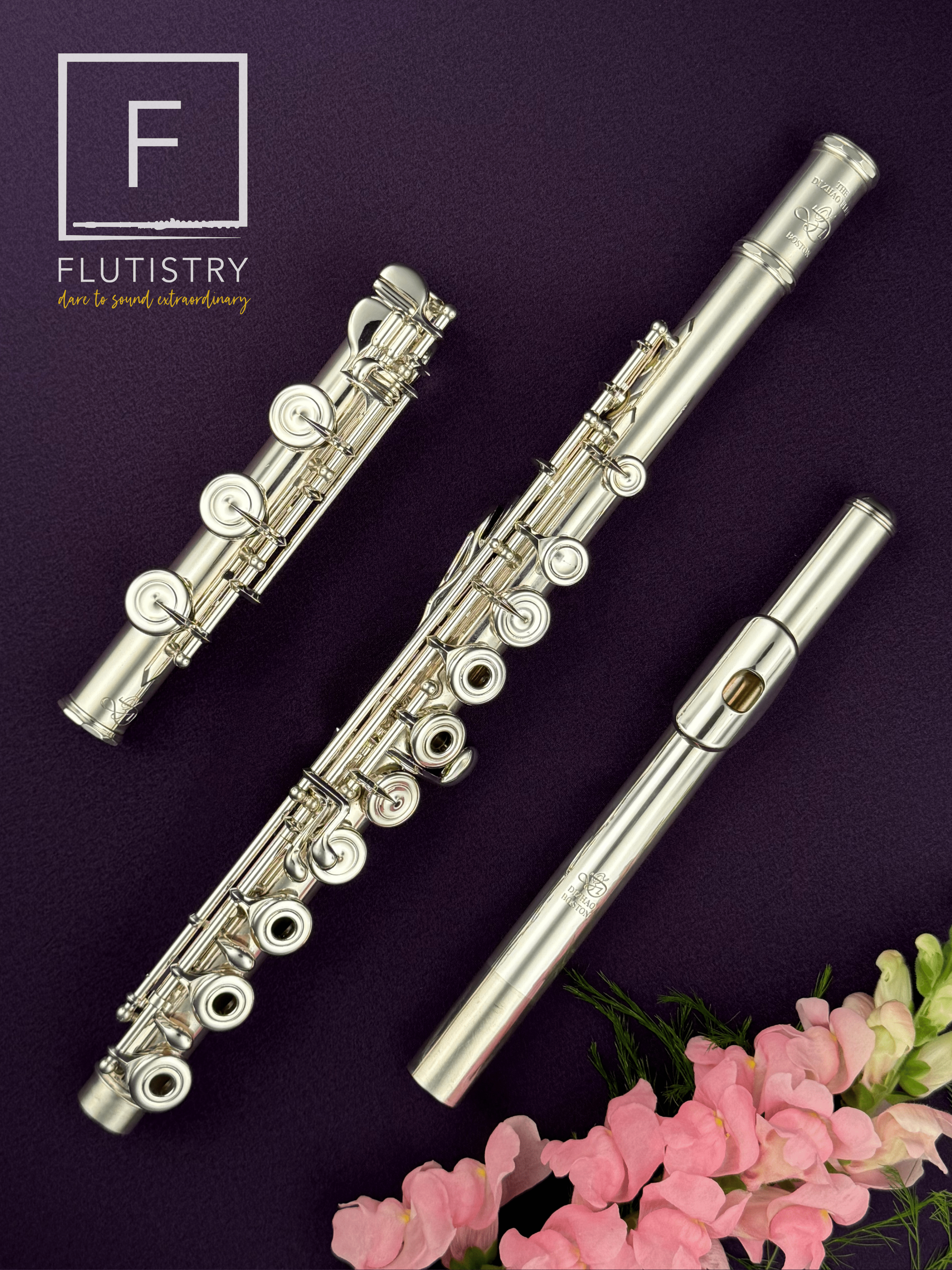 Di Zhao Handmade Flute - S - S - Silver (Soldered) - B footjoint, Offset G, Split E, C trill, D roller, Open hole - FLUTISTRY