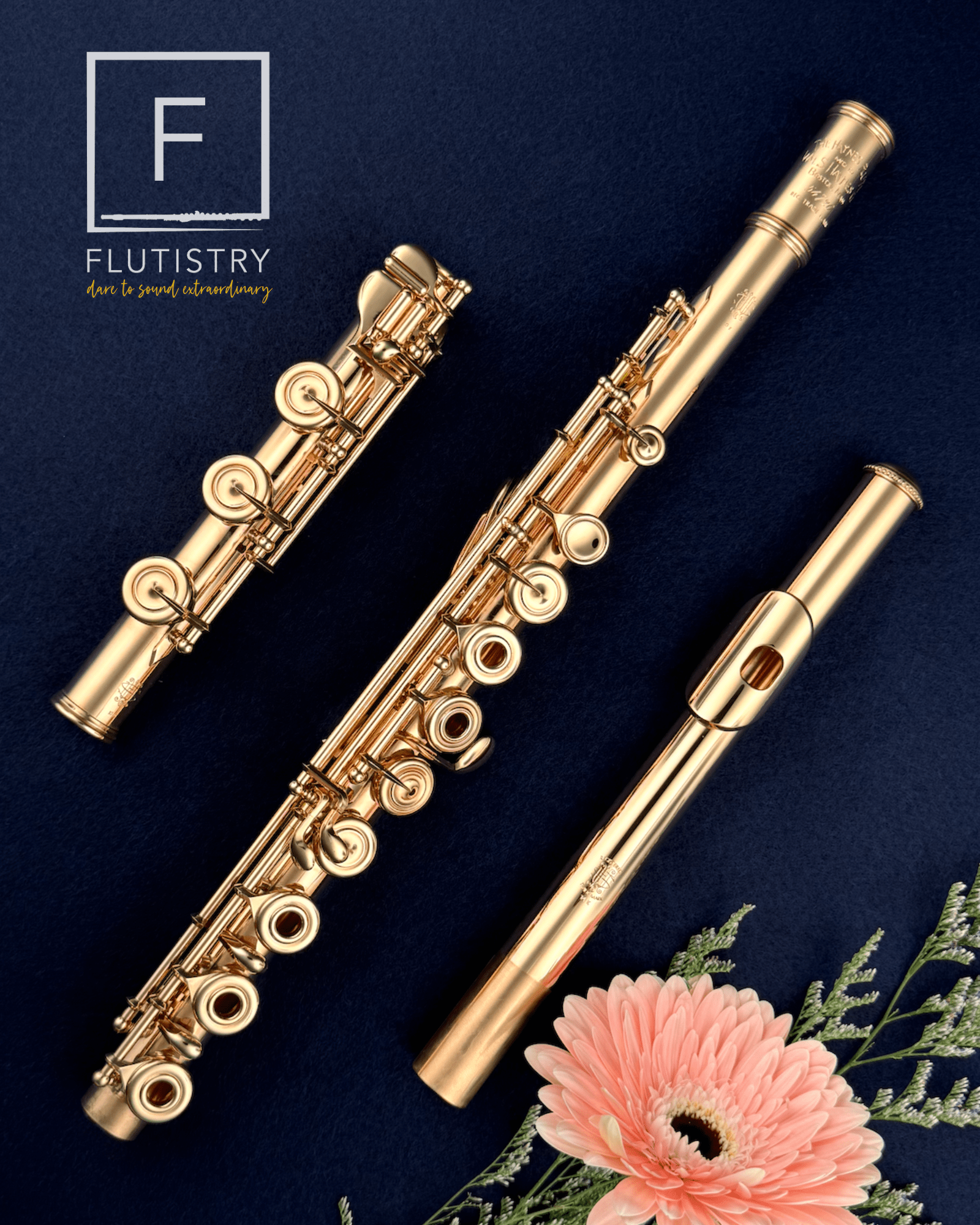 Haynes Flute - 10K Gold - B footjoint, Offset G, C trill, Open hole - FLUTISTRY