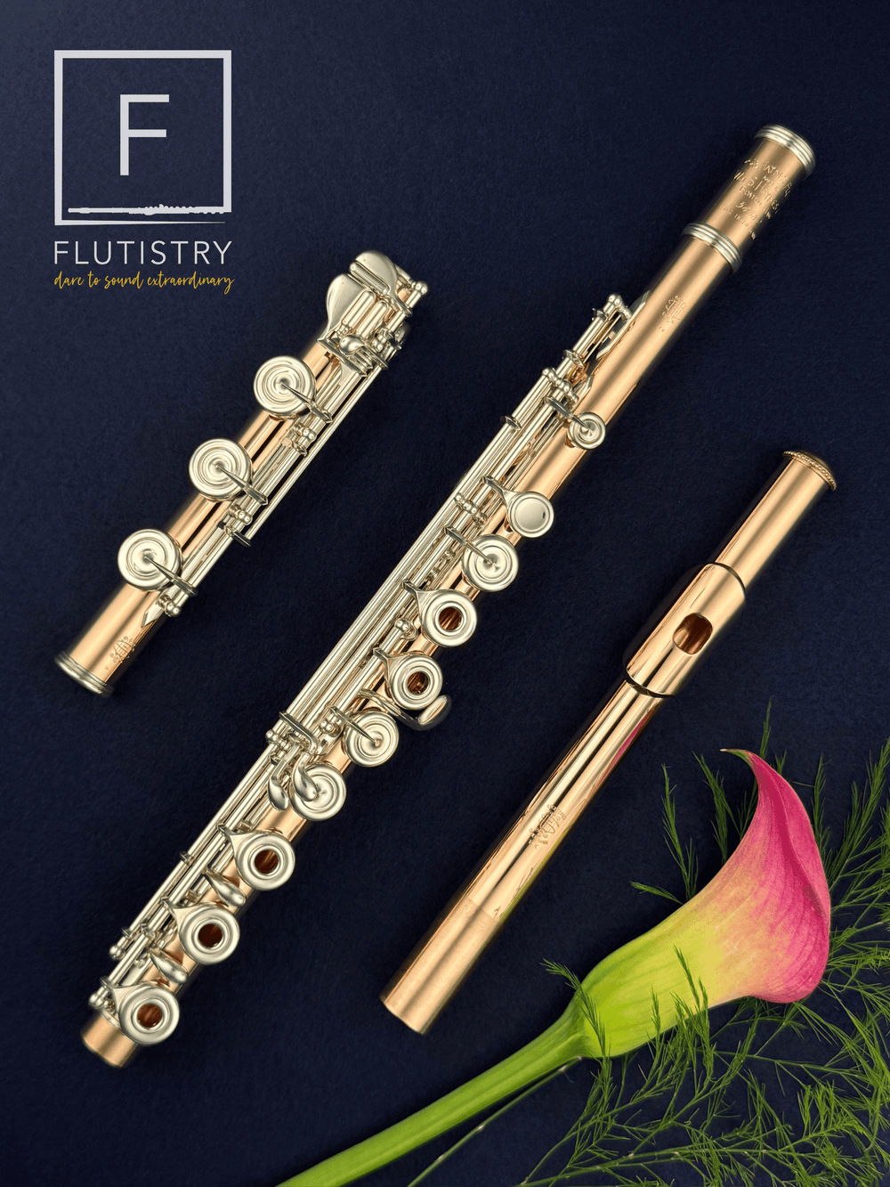 Haynes Flute - 19.5K Gold/Silver - B footjoint, Offset G, C trill, Open hole - FLUTISTRY