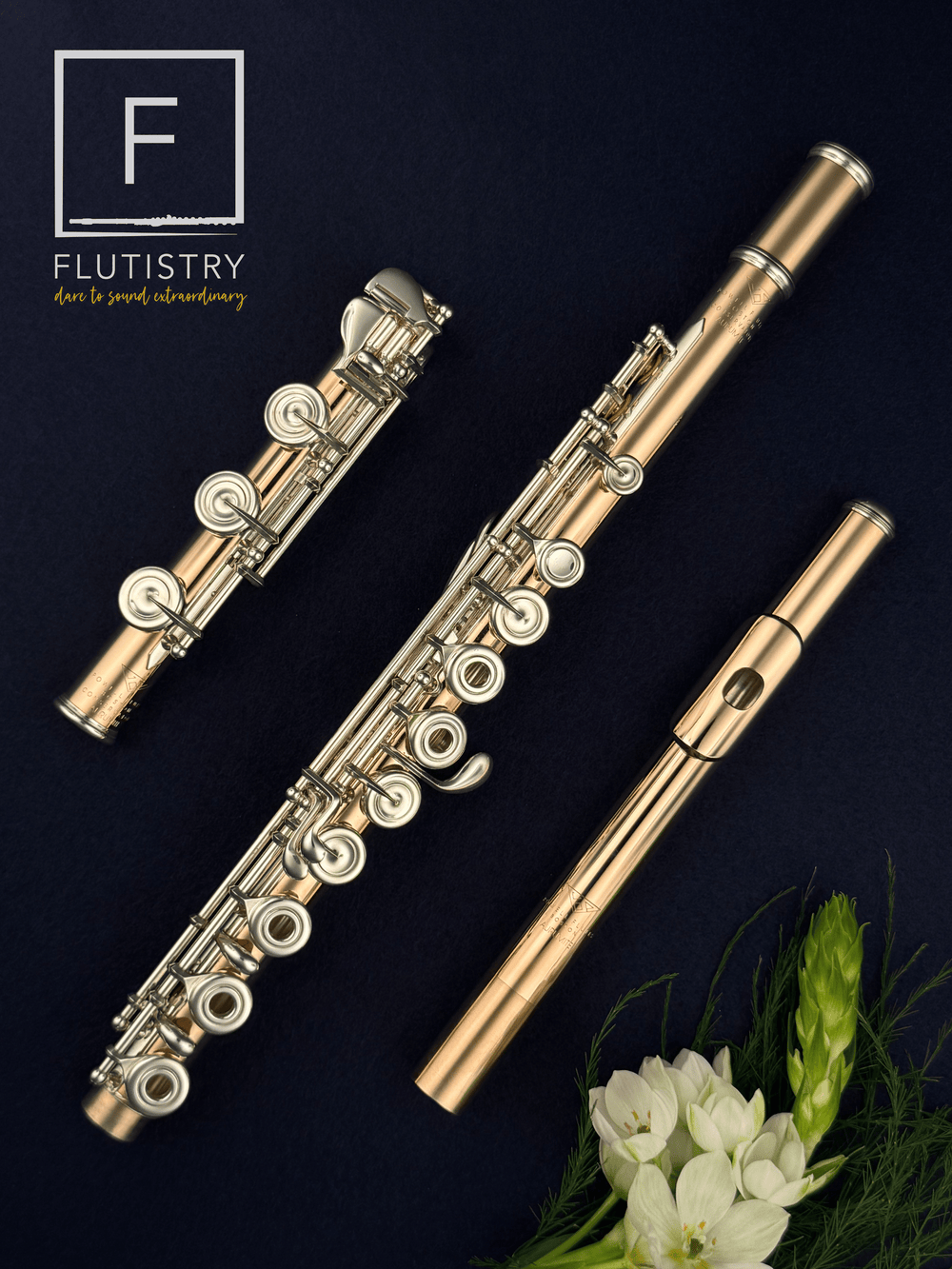 Powell Conservatory Flute - 9K Aurumite - B footjoint, Offset G, Split E, C trill, D roller, Open hole - FLUTISTRY