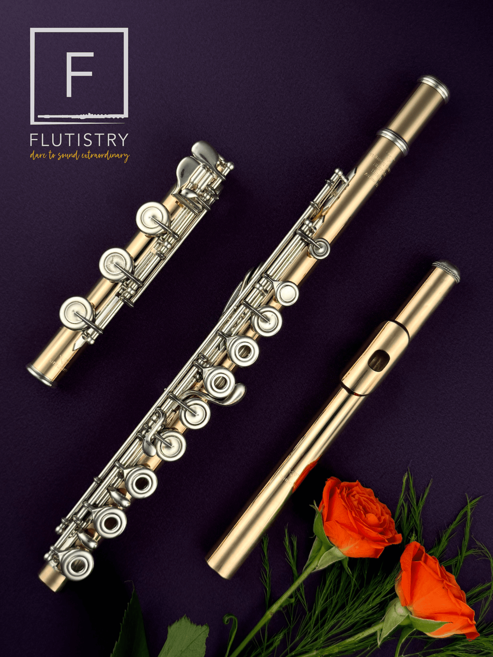 Powell Flute - 9K Aurumite - B footjoint, Offset G, C trill, Open hole - FLUTISTRY