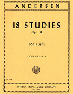 Andersen, J. - 18 Studies, Op. 41 - FLUTISTRY BOSTON