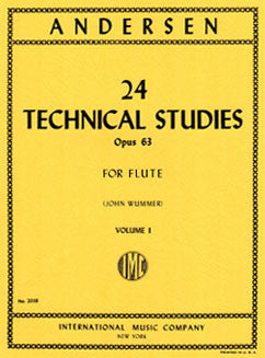 Andersen, J. - 24 Technical Studies, Op. 63: Vol I - FLUTISTRY BOSTON