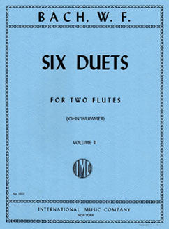 Bach, W.F. - Six Duets: Vol. II - FLUTISTRY BOSTON