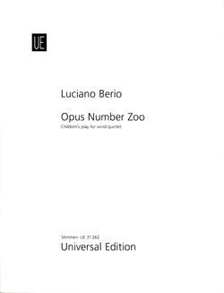 Berio, L. - Opus Number Zoo, Parts - FLUTISTRY BOSTON