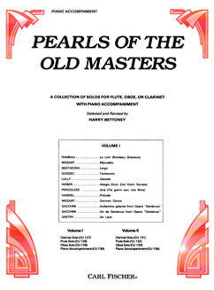 Pearls of the Old Masters, Vol. I - Piano Accompaniment - FLUTISTRY BOSTON