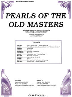 Pearls of the Old Masters, Vol. II - Piano Accompaniment - FLUTISTRY BOSTON