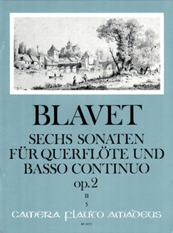 Blavet, M. - Six Sonatas for Flute and Basso Continuo 4-6, Op. 2 - FLUTISTRY BOSTON