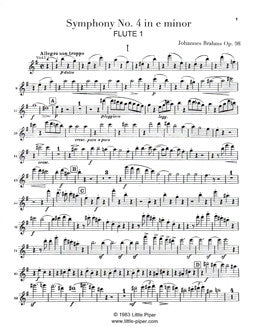 Brahms, J. - Symphony No. 4 - Flute I - FLUTISTRY BOSTON