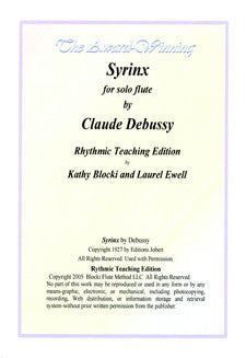 Blocki/Ewell - Syrinx, Rhythmic Teaching Edition - FLUTISTRY BOSTON