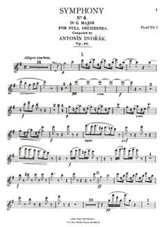 Dvorak, A. - Symphony No. 8 - Flute I