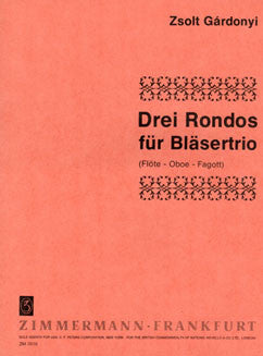 Gárdonyi, Z. - Drei Rondos für Bläsertrio