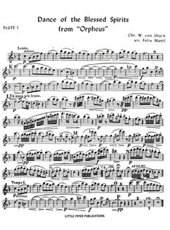 Gluck, C. - Dance of the Blessed Spirits - Flute I - FLUTISTRY BOSTON