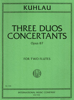 Kuhlau, F. - Three Duos Concertants, Op. 87 - FLUTISTRY BOSTON