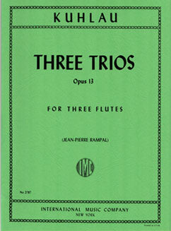 Kuhlau, F. - Three Trios, Op. 13 - FLUTISTRY BOSTON