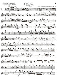 Mendelssohn, F. - Scherzo from A Midsummer Night's Dream - Flute I - FLUTISTRY BOSTON