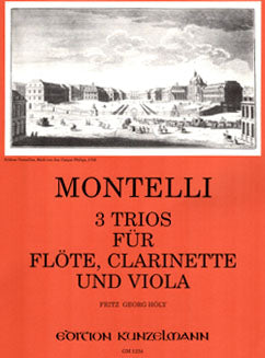 Montelli - 3 Trios for Flute, Clarinet, and Viola - FLUTISTRY BOSTON