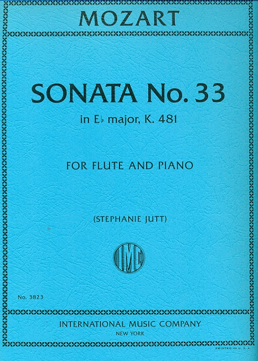 K.　in　E　No.　33　–　FLUTISTRY　Major,　Sonata　Mozart,　481