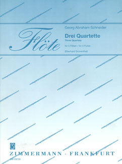 Schneider, G. - Three Quartets for 4 flutes - FLUTISTRY BOSTON