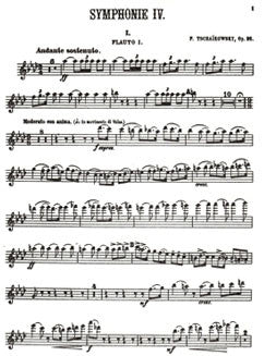 Tchaikovsky, P. - Symphony No. 4 - Flute I - FLUTISTRY BOSTON