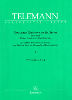 Telemann, G.P. - Nouveaux Quatuors en Six Suites (Paris Quartets) - FLUTISTRY BOSTON