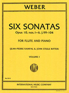 Weber, C. - Six Sonatas - Vol I - FLUTISTRY BOSTON
