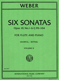 Weber, C. - Six Sonatas - Vol II - FLUTISTRY BOSTON