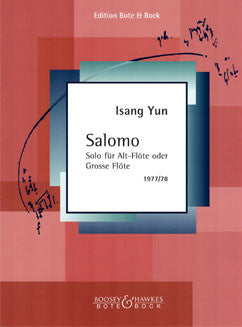 Yun, I. - Salomo for alto flute - FLUTISTRY BOSTON