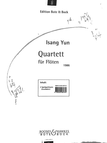 Yun, I. - Quartet for Flute