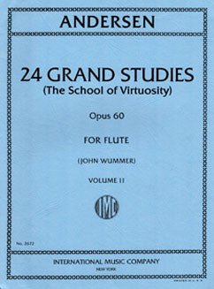 Andersen, J. - 24 Grand Studies, Op. 60: Vol II - FLUTISTRY