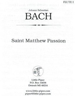 Bach, J.S. - Saint Matthew Passion - Flute I - FLUTISTRY