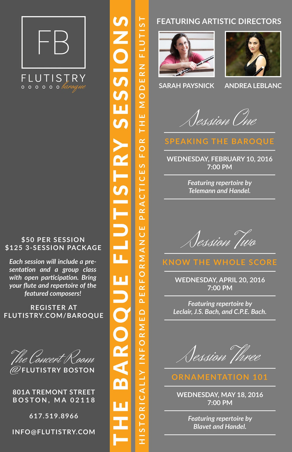 Baroque Flutistry 3 - session package - FLUTISTRY