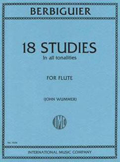 Berbiguier, B. - 18 Studies - FLUTISTRY BOSTON