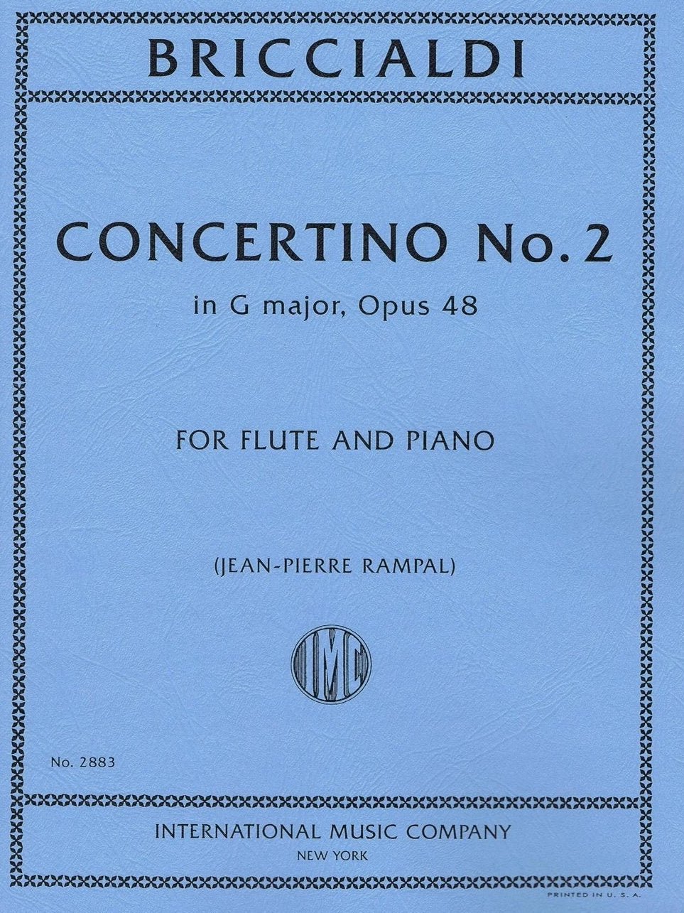Briccialdi, G. - Concertino No. 2 in G Major, Op. 48 - FLUTISTRY
