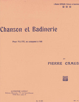 Camus, P. - Chanson et Badinerie - FLUTISTRY BOSTON