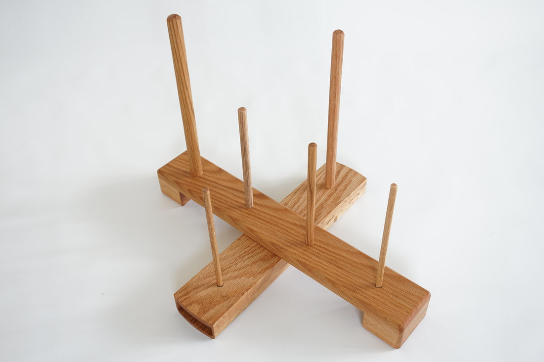 Wooden Flute Stand - Oak Wood