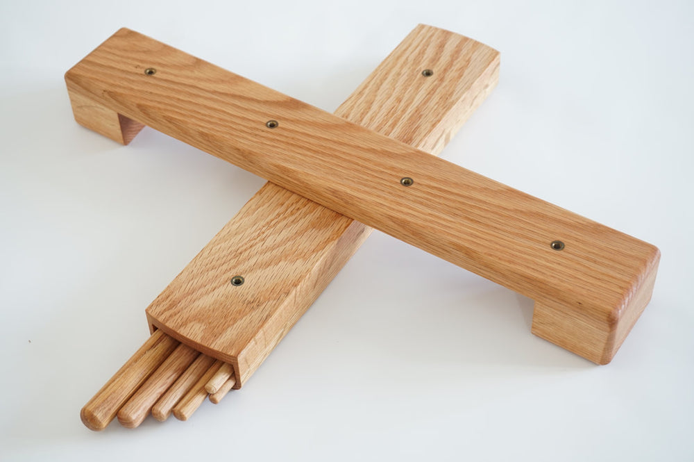 Wooden Flute Stand - Oak Wood