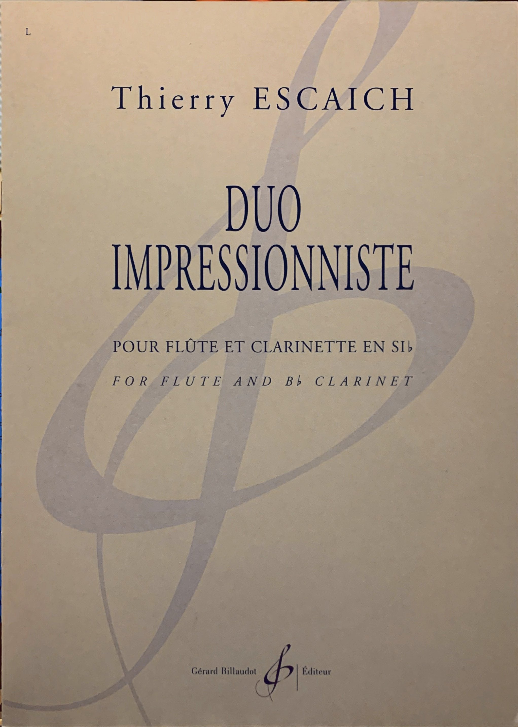 Escaich, T. - Duo Impressionniste - FLUTISTRY