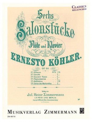 Koehler, E. - Six Salon Pieces, Op. 60/6 - FLUTISTRY