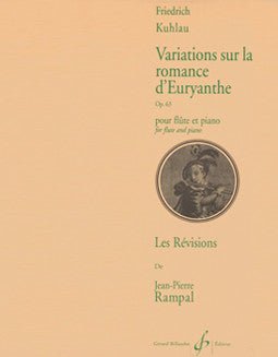 Kuhlau, F. - Variations Sur La Romance D'Euryanthe - FLUTISTRY